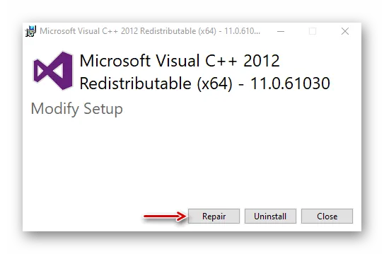 Восстановление набора данных MSVC