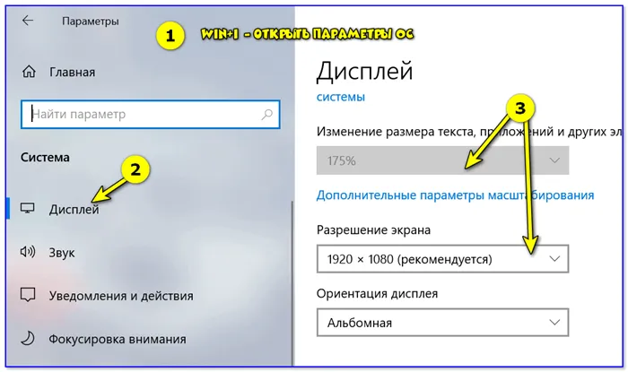 Экран - анализ и выбор масштаба