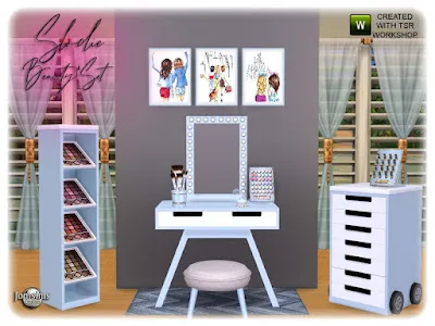 Парикмахерская и салон красоты - набор мебели и декора для The Sims 4 со ссылками на скачивание